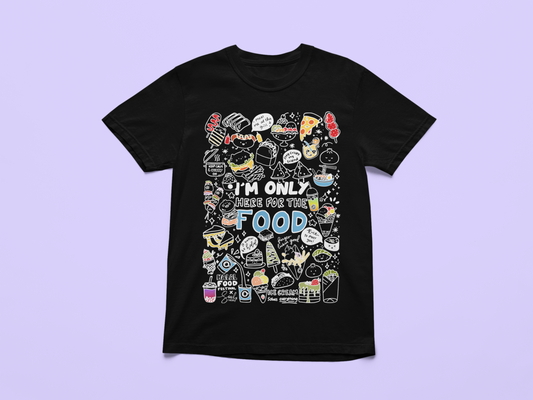 Foodie Vibes T-Shirt – Ultimate Snack Lover’s Tee, Midnight Black