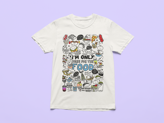 Foodie Vibes T-Shirt – Ultimate Snack Lover’s Tee, White