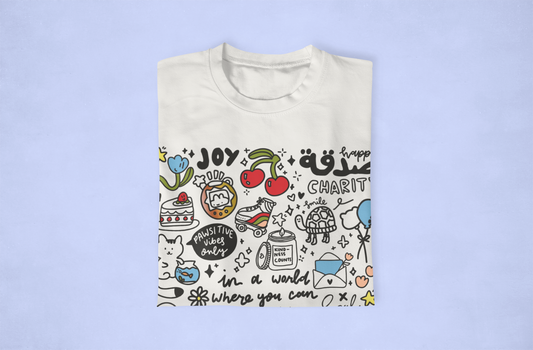 Be Kind Positive Vibes T-Shirt, White