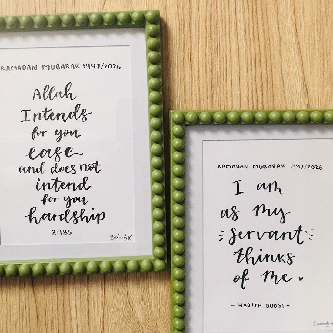 Inked With Intention – Hand Calligraphed Frames