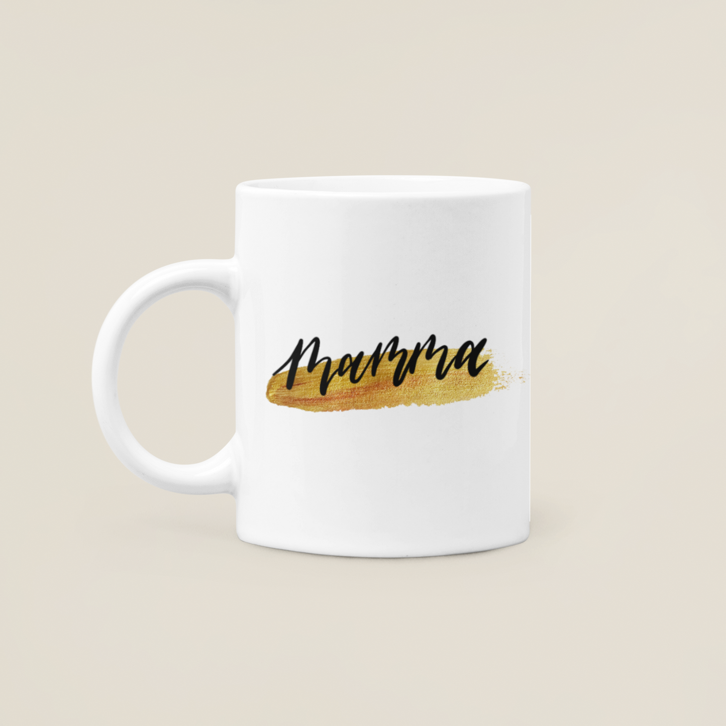 Asian Relation Name Mug - Gold Brush Stroke Design