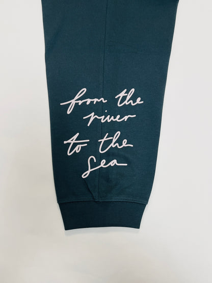 Peace Doodles Set – Teal/navy & Pink (Hoodie + Joggers)