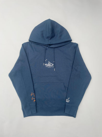 Waves of Freedom Hoodie – Ocean Blue
