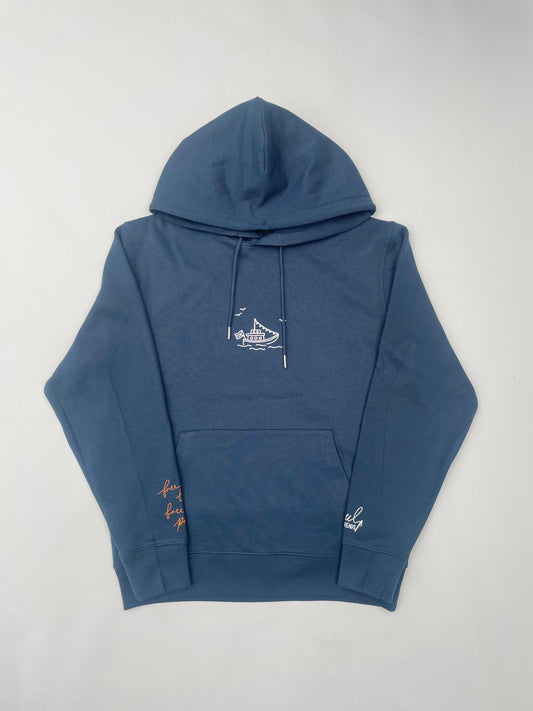 Waves of Freedom Hoodie – Ocean Blue