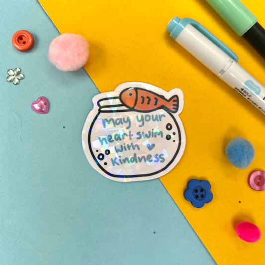Friendly Fish Doodle Sticker