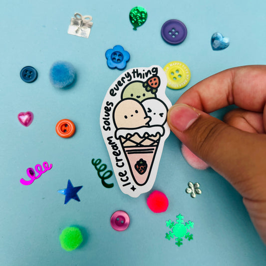 Ice Cream Doodle Sticker