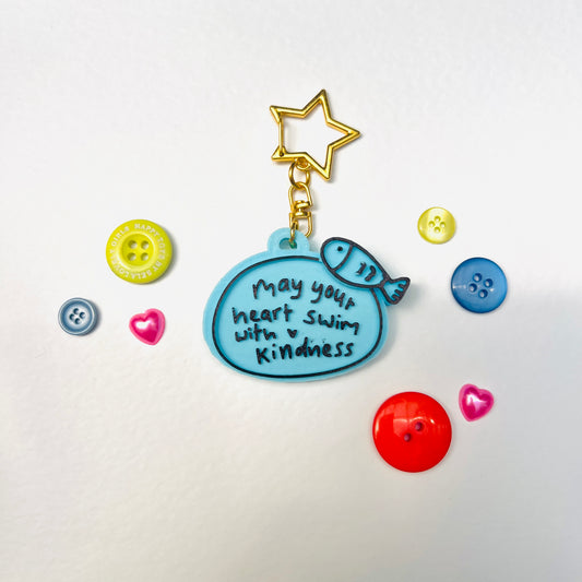 Friendly Fish Doodle 3D Printed Keyring