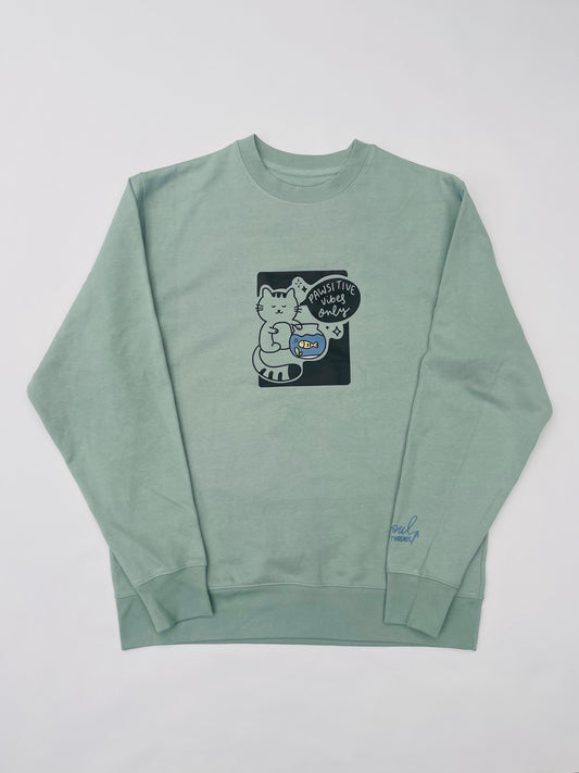 Pawsitive Vibes Sweater – Matcha Green