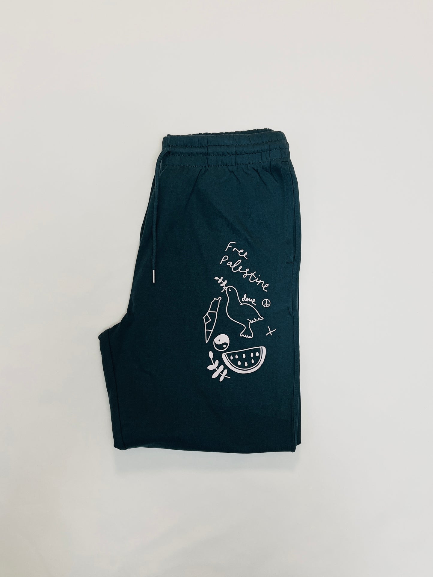 Peace Doodles Set – Teal/navy & Pink (Hoodie + Joggers)