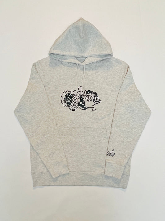 Peace Doodles Hoodie – Grey