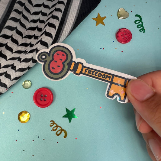Key To Freedom Doodle Sticker