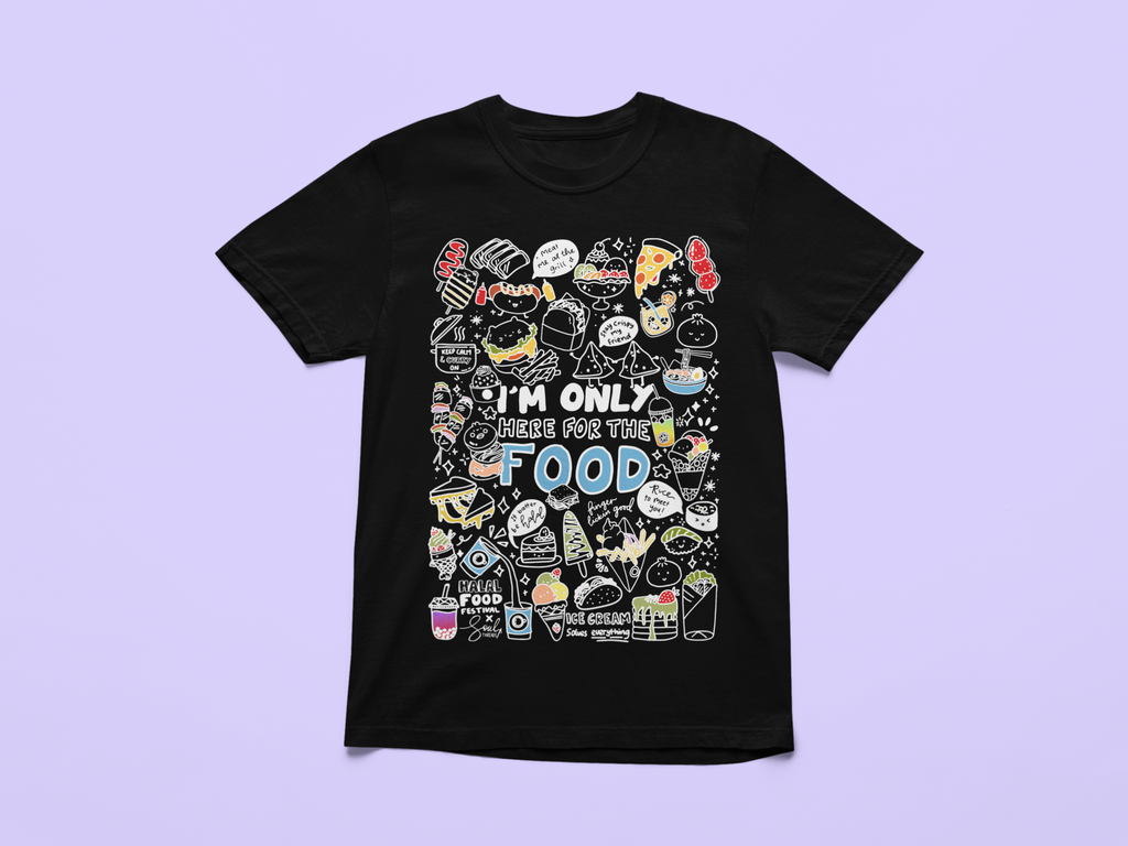 Foodie Vibes T-Shirt – Ultimate Snack Lover’s Tee, Midnight Black