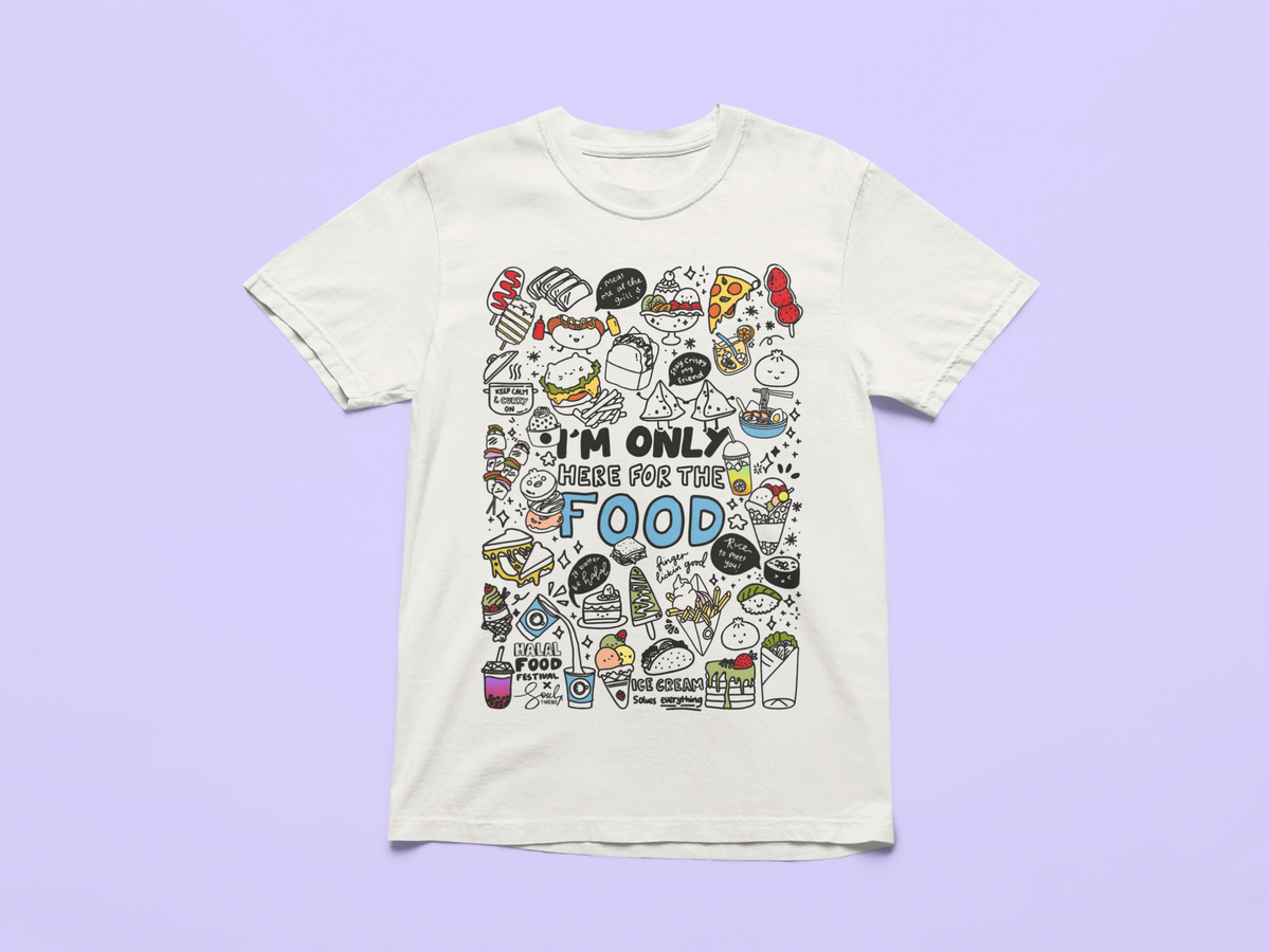 Foodie Vibes T-Shirt – Ultimate Snack Lover’s Tee, White