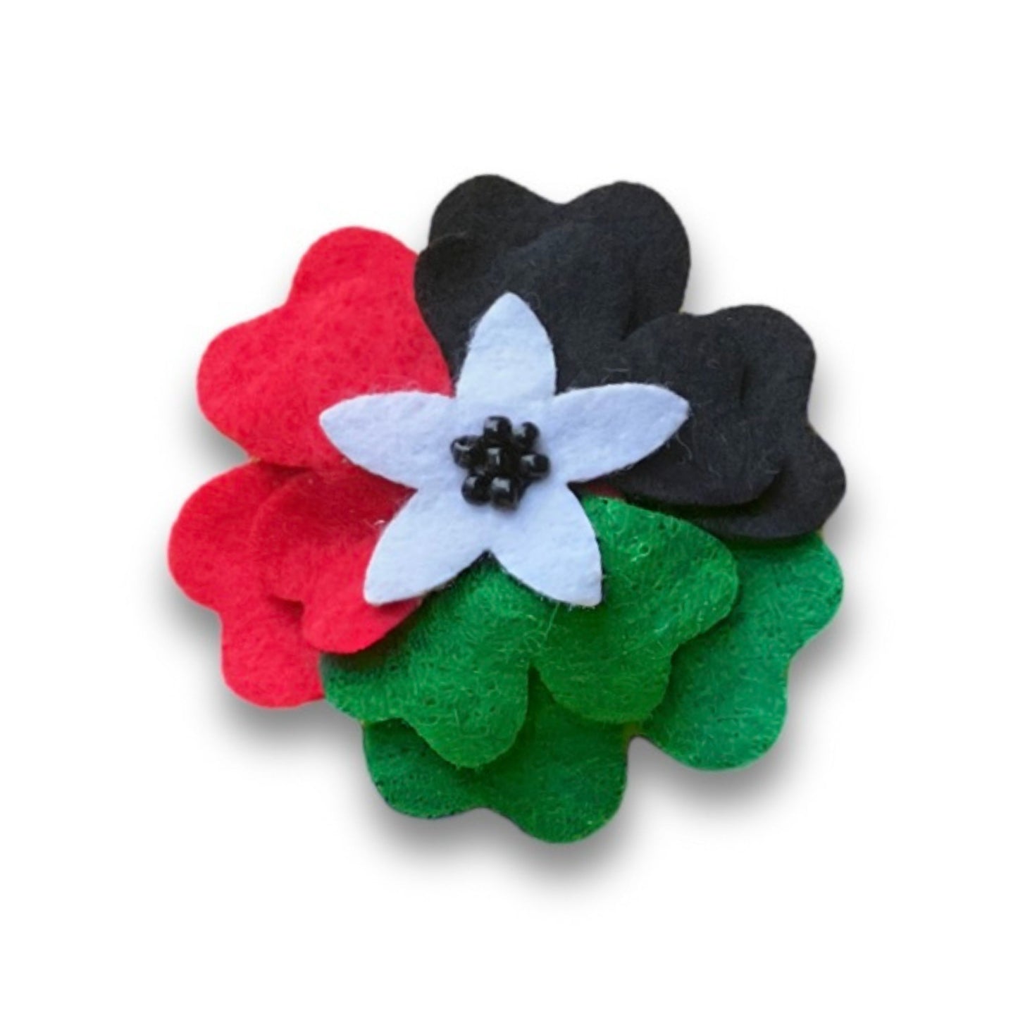 Artisan-made Palestinian Poppy flower, supporting humanitarian efforts.