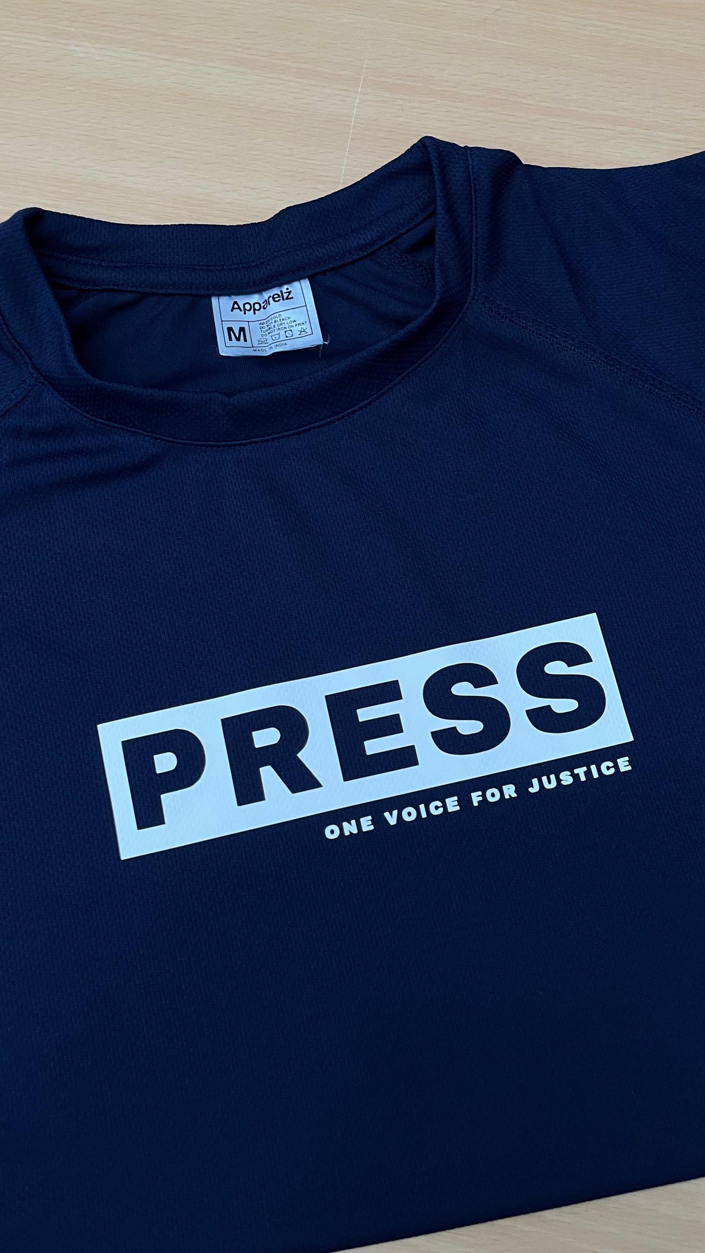 Press T-Shirt - One Voice for Justice - Support Journalists in Palestine