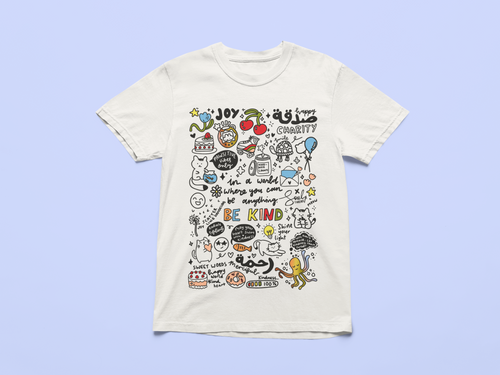Be Kind Positive Vibes T-Shirt, White